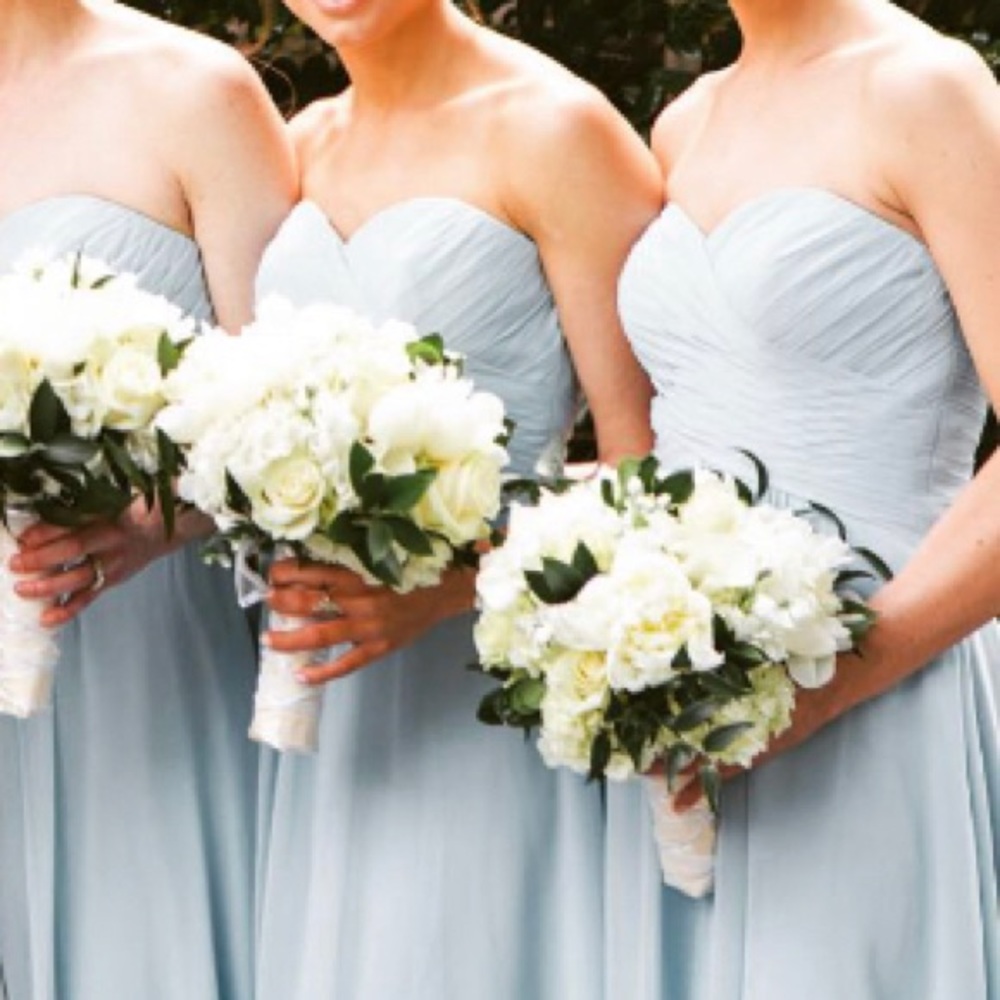 Azazie light blue bridesmaid dress - worn once!